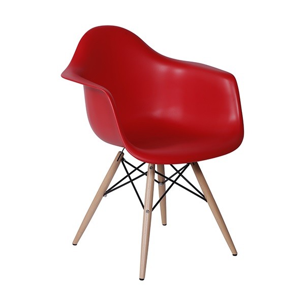 Cadeira Eames com Braço Base Madeira OR Design