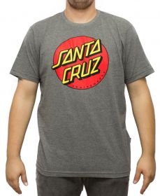 Camiseta Santa Cruz Classic Dot Cinza Mescla