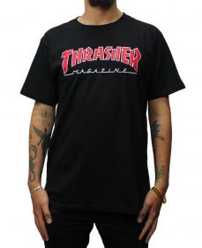 Camiseta Thrasher Magazine Outlined Preta