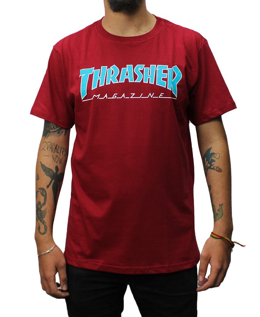 Camiseta Thrasher Magazine Outlined Vermelha