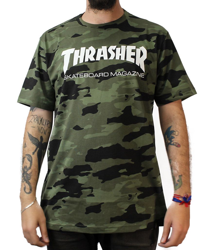 Camiseta Thrasher Magazine Skate Mag Camo