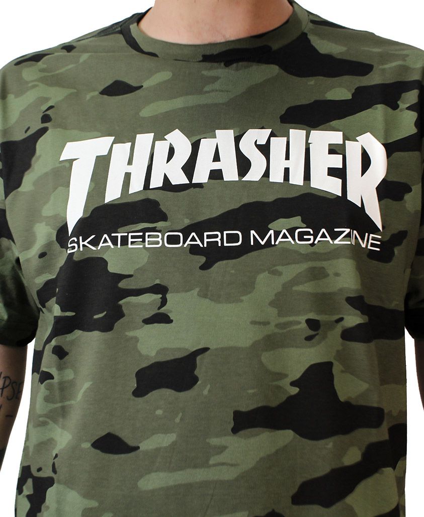 Camiseta Thrasher Magazine Skate Mag Camo