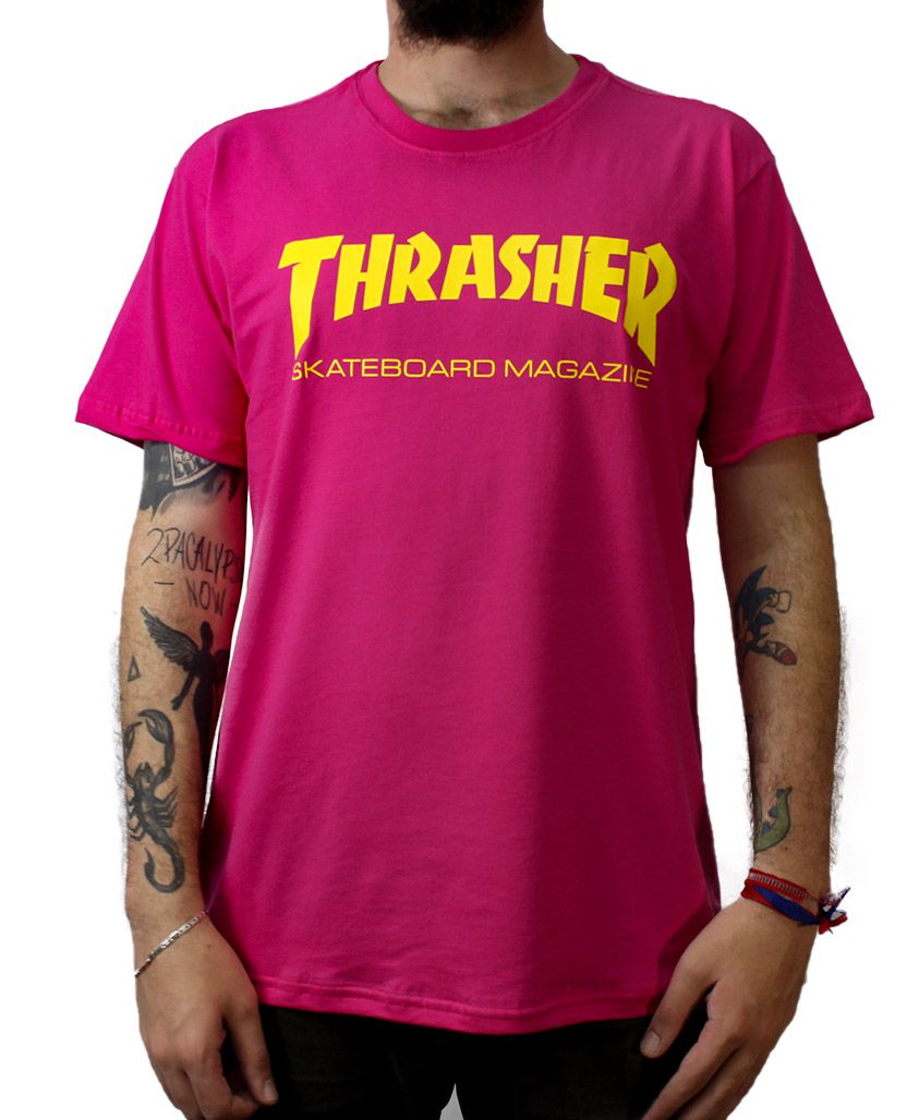 Camiseta Thrasher Magazine Skate Mag Pink