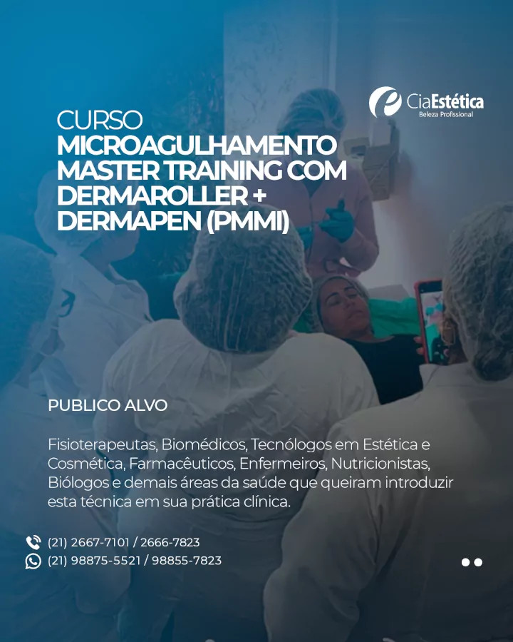 Curso Microagulhamento Master Training com Dermaroller + Dermapen (PMMI)