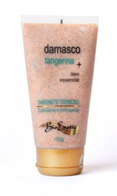Sabonete Cremoso Esfoliante e Hidratante com Damasco, Tangerina e Óleo Essencial 150g - Bioexotic
