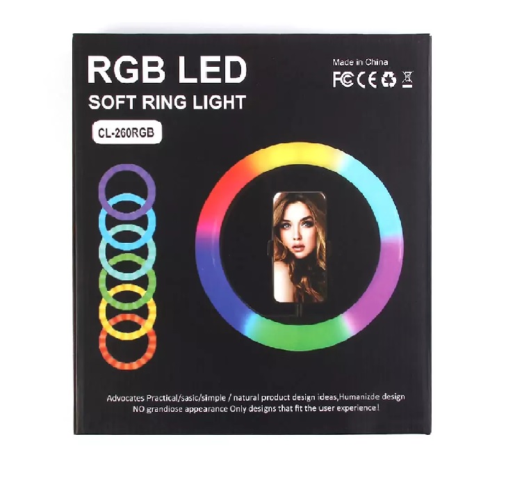 Ring Light Led 26cm RGB LED CL-260