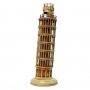Enfeite de Metal Torre Inclinada de Pisa - Bege Envelhecido