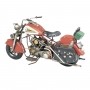 Moto Vintage decorativa de Metal Red Indian 43 cm 1:18