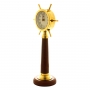 Relógio De Mesa Decorativo Em Metal E Madeira Dourado Royal Decor