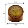 Relógio De Mesa Decorativo Em Metal Marrom 12cm Royal Decor