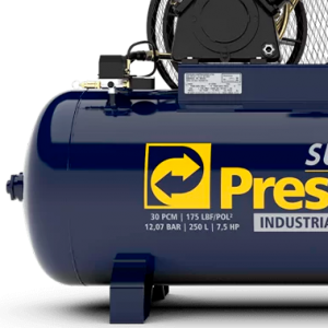Compressor Ar PRESSURE Super AR 30/250V 175 PSI 250 Litros Motor 7,5HP Industrial Trifasico
