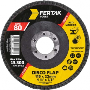 Disco Flap FERTAK Grão 80 4 1/2