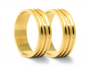 Alianças de Casamento PASSIONE em Ouro 18k com 10 Gramas o Par