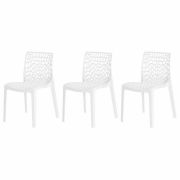 Kit 3 Cadeiras De Jantar Gruvyer Design Branco Com Inmetro