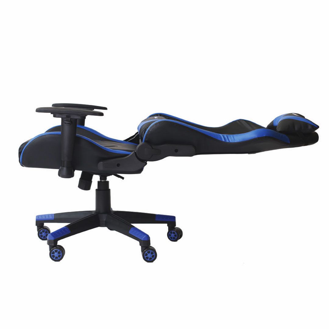 Cadeira Gamer Pro Reclinável Giratória Com Ajuste de Altura e Braço 3D Profissional Setup Game Cor Azul 	