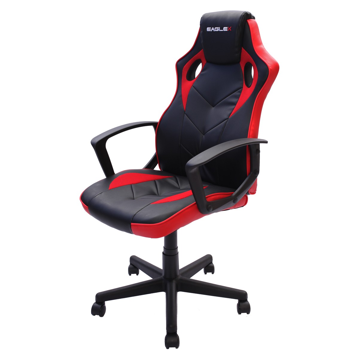Cadeira Gamer S1 Barata Giratória com Ajuste de Altura Office Setup Game Eaglex Cor Vermelha