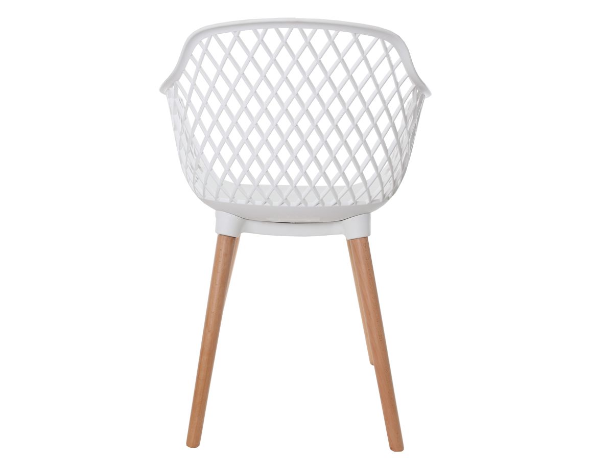 Cadeira Para Mesa Sala De Jantar Charles Eames Eiffel Vision Com Braço Branca