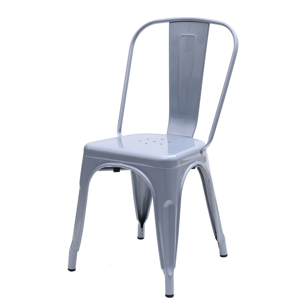 Kit 3 Cadeira Tolix Iron Industrial Cinza