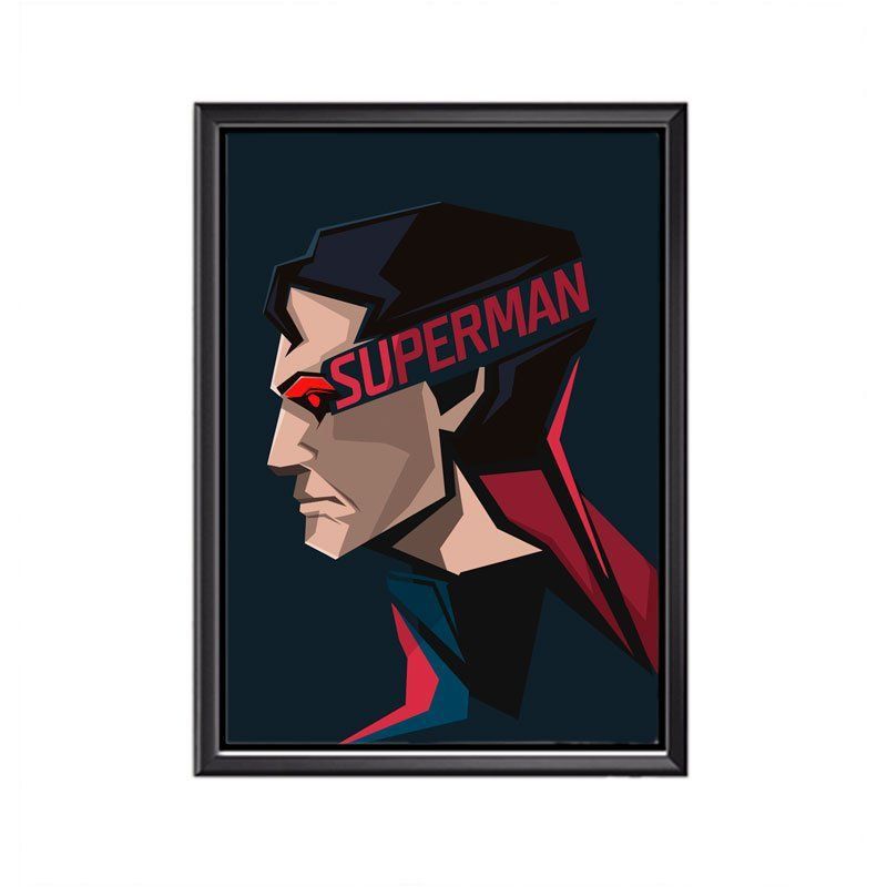 Quadro Poster Minimalista Face Superman