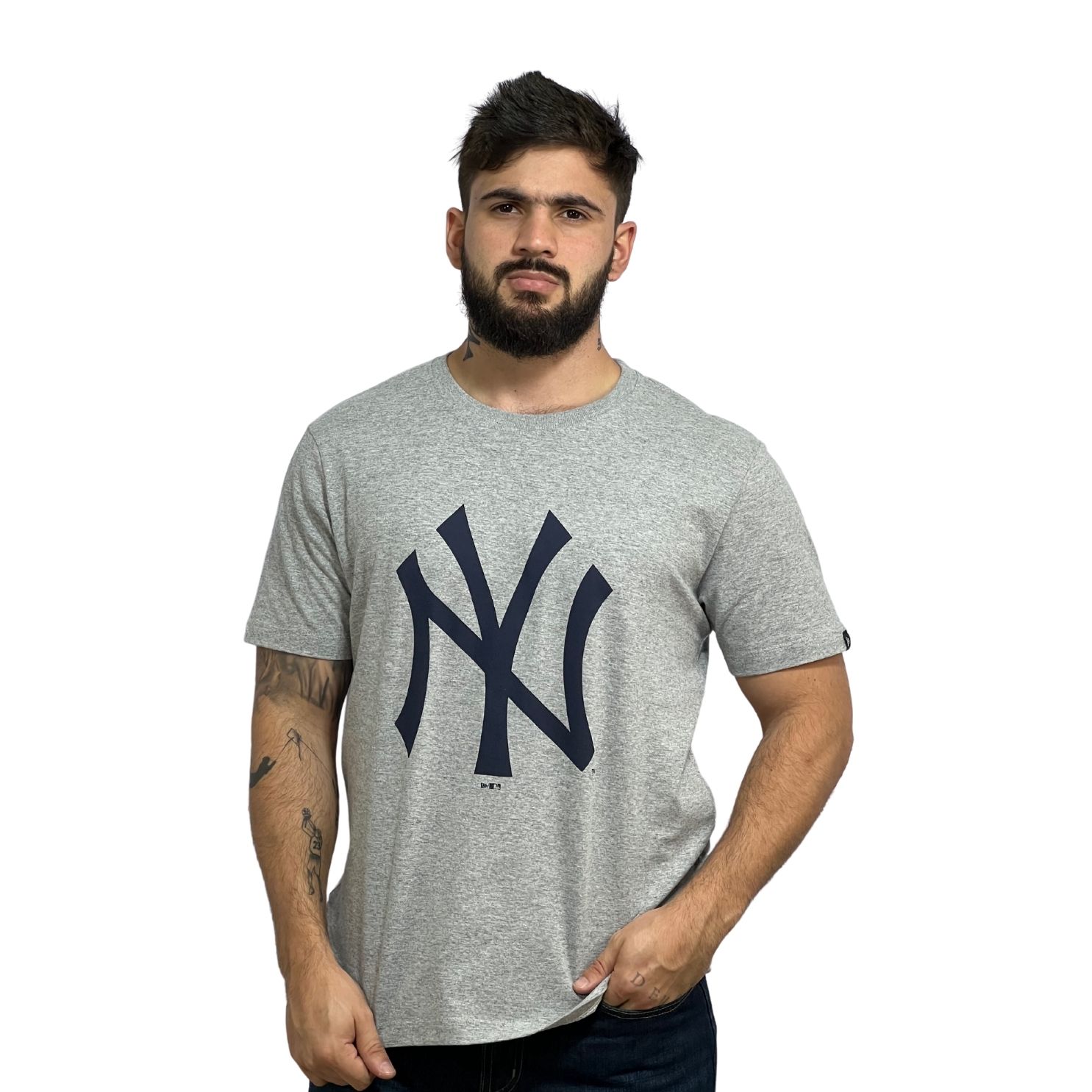 Camiseta New Era New York Yankees MLB Big Logo MBI20TSH065 Mescla