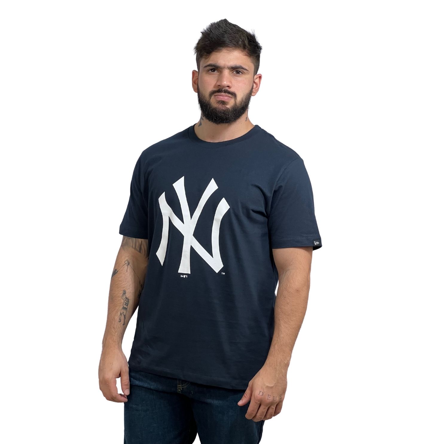 Camiseta New Era New York Yankees MLB Big Logo MBI22TSH080 Marinho