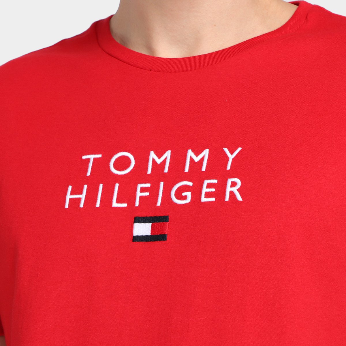 Camiseta Tommy Hilfiger Square Tee Vermelho THMW0MW27131