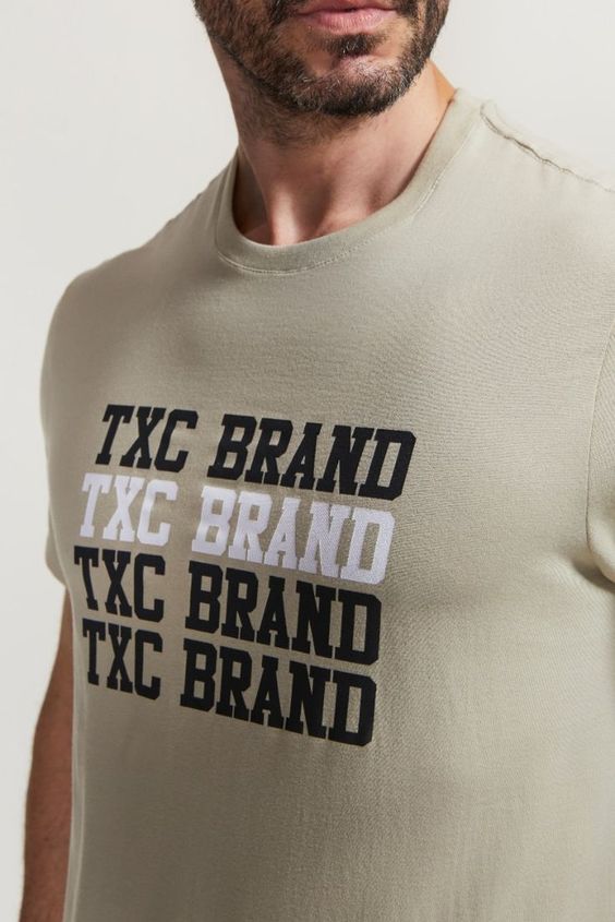 Camiseta TXC Brand 19996 Areia