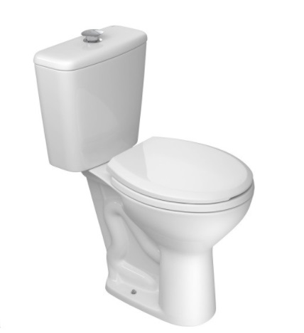 Assento Plástico Oval Convencional Branco Para Bacia Izy Conforto Com Caixa Acoplada - P115