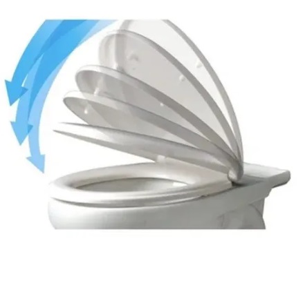 Assento Polipropileno Com Fechamento Suave  Alpinia TUPAN Branco  para Louça Fiori.