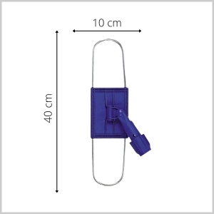 Kit Mop Pó Euro 40cm com 1 Cabo de Alumínio Extensível 1,40 mts + 1 Armação + 2 Refil Bralimpia
