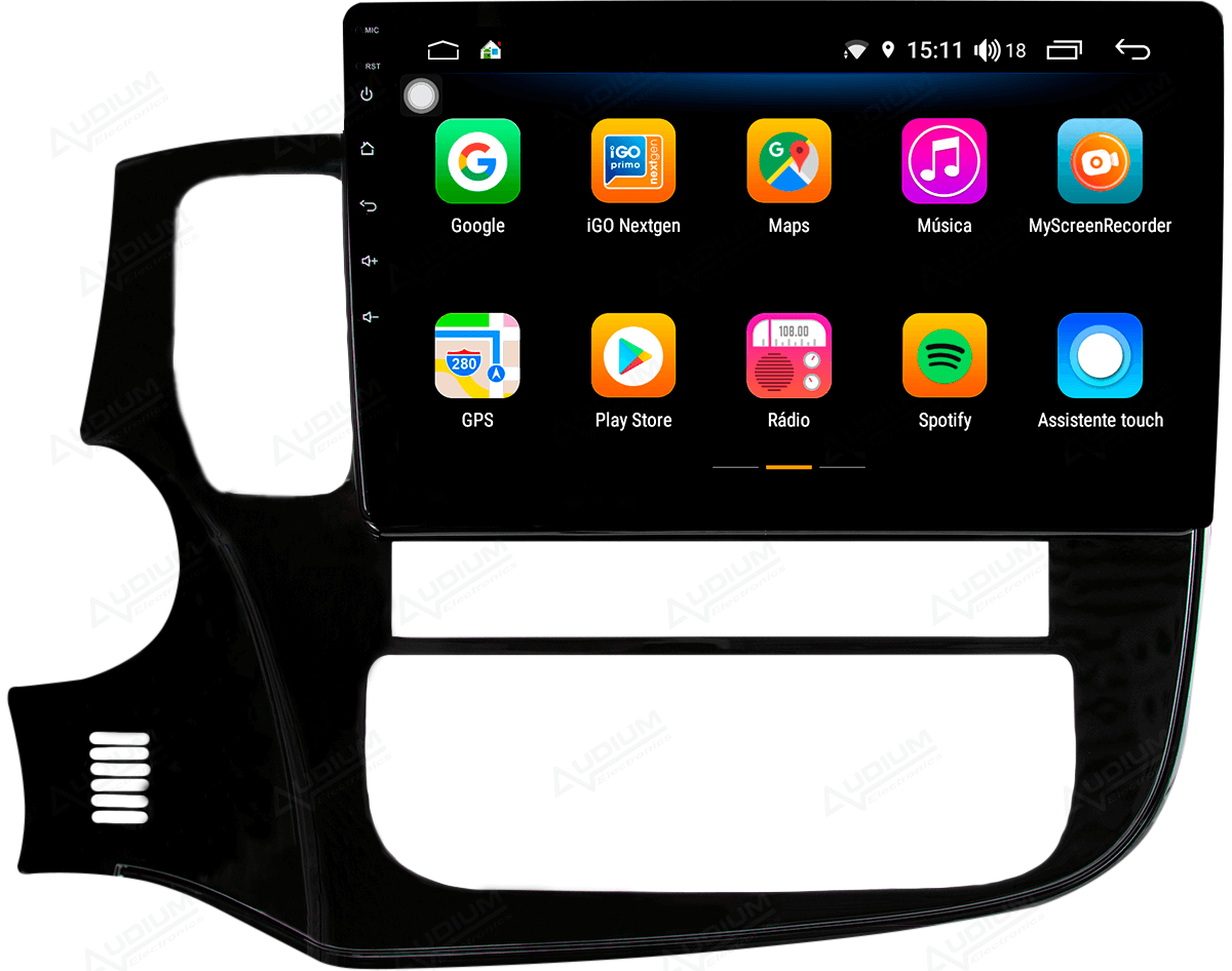 Central Multimidia Mitsubishi Outlander 2014/2019 -   Aikon Core Tela 9 polegadas 16Bg - Carplay, GPS, Bluetooth, Camera de  Ré + Frontal, Waze, Youtube - Android 10.0