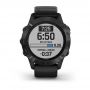 Smartwatch Gps Garmin Fenix 6 Pro Cinza com pulseira Preta Safira 010-02158-25