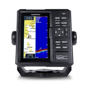 Gps Sonar Garmin GPSMAP 585 Plus Kit com Transdutor, Carta Náutica e Capa 010-01711-00