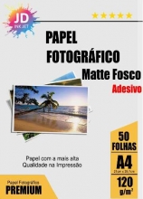 Papel Fotográfico Adesivo Fosco Matte128g/m² A4 pct com 100 folhas