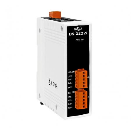 DS-2222i - Servidor Serial Ethernet, 1x 10/100BASE-T(X) e 1x PoE, 2x RS-232 com Isolação