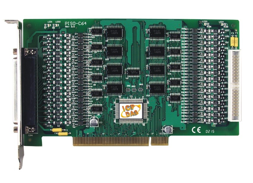 PISO-C64 - Cartão PCI com 64 Saídas Digital Isoladas, Tipo Sink