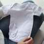 Body Manga Curta Bebê Malha Liso Branco