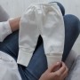Calça Mijão (Culote) Infantil Malha com Punho Liso Branco