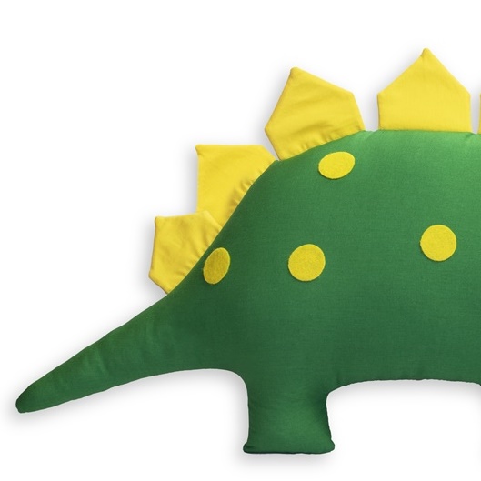 Almofada Decorativa Dinossauro Amarelo e Verde