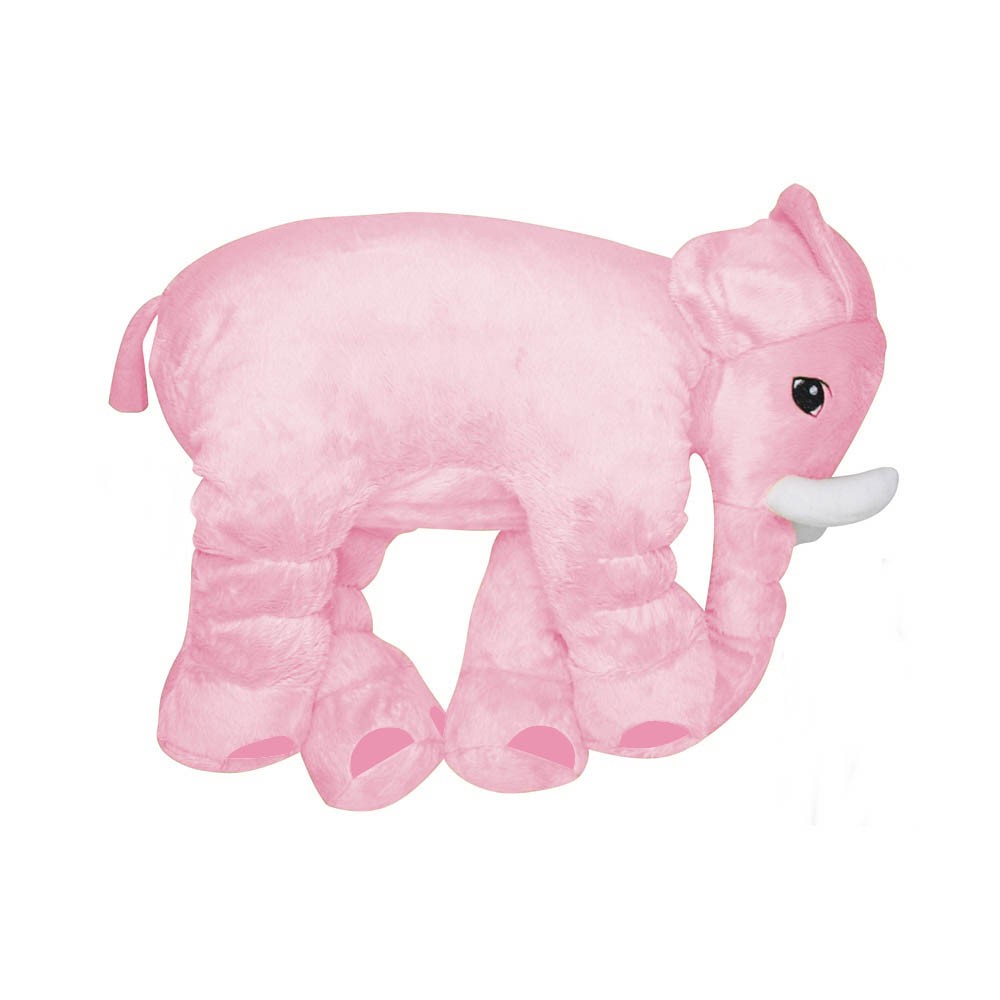 Almofada Elefante de Pelúcia Soft Média Rosa