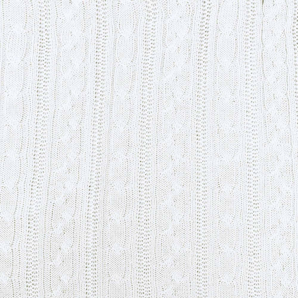 Cobertor Cobre Leito para Berço Tricot Branco