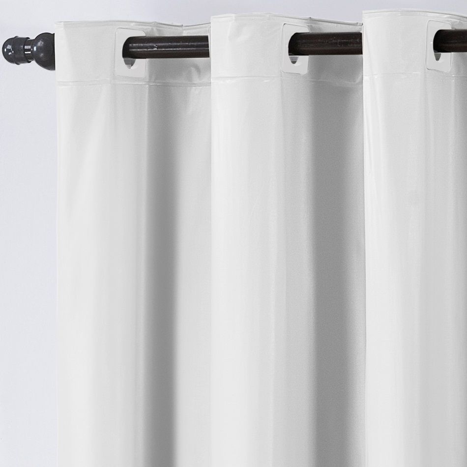 Cortina Blackout Corta Luz PVC (Plástico) Branca 2,80 x 1,60 para Varão Simples 2,00 Metros