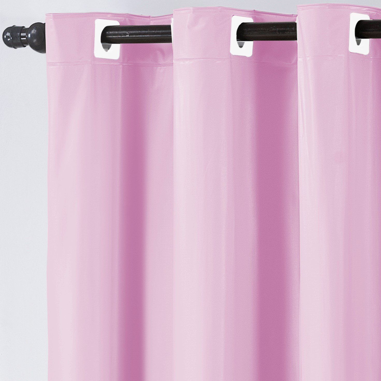 Cortina Blackout Corta Luz PVC (Plástico) Rosa 2,80 x 1,60 para Varão Simples 2,00 Metros