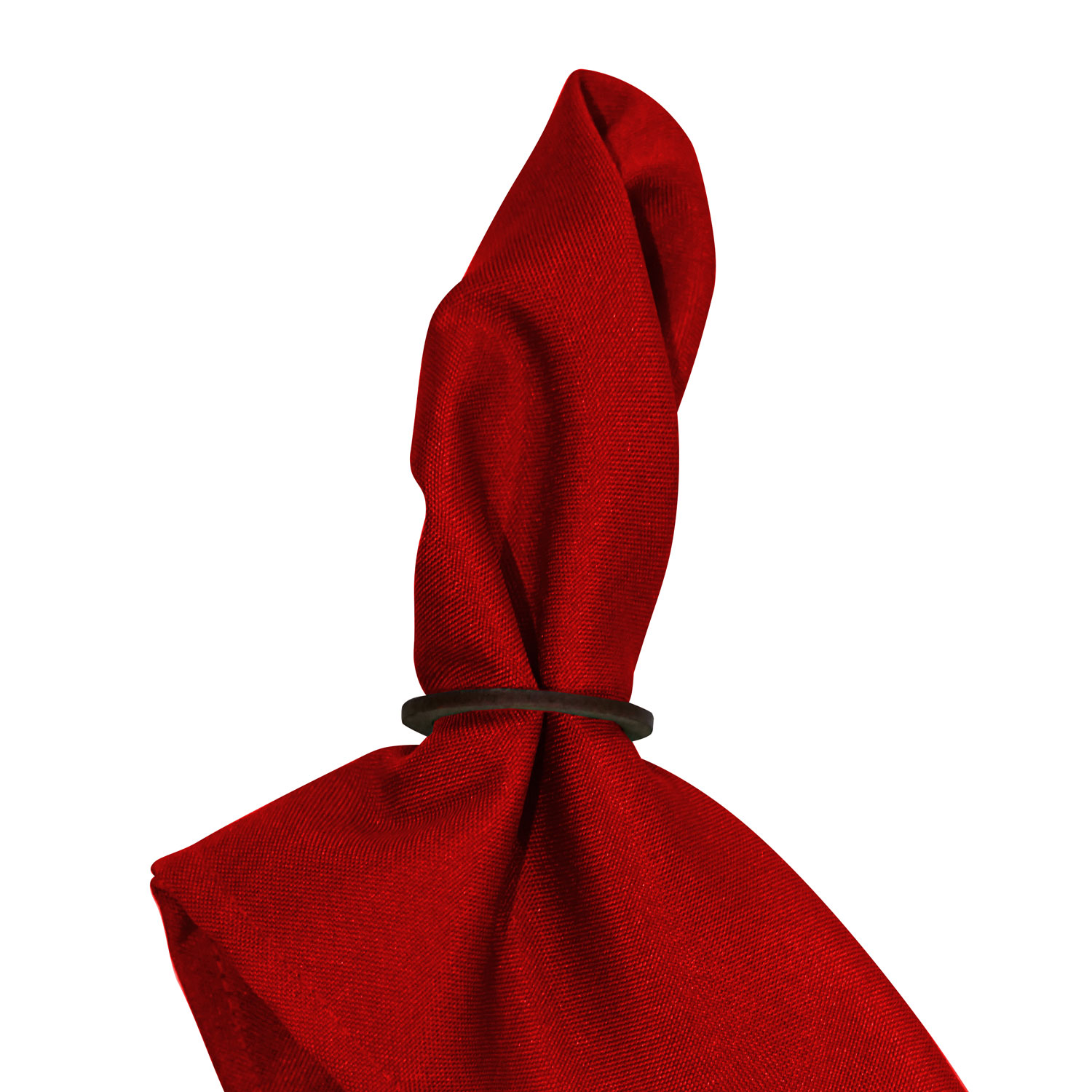 Kit 4 Peças Guardanapo de Tecido Liso Vermelho com Bainha para Mesa Posta