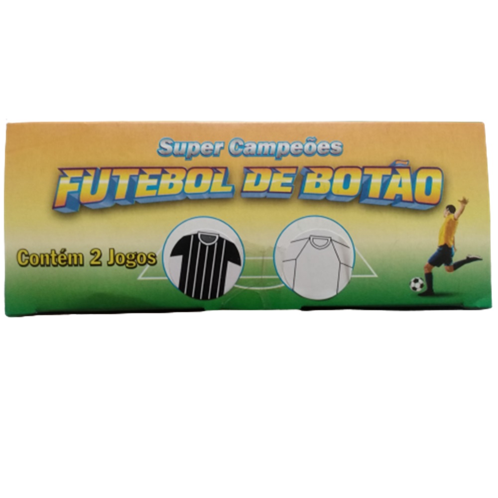 Mesa Campo Pentagol + Jogo Futebol de Botão com 2 Times PlasHome - 92cm x 62cm