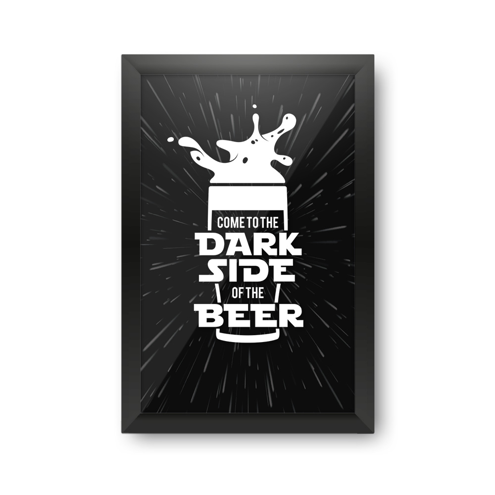 Quadro Porta Tampinhas - Dark Side Beer 