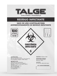 Saco de lixo Infectante 30 Litros pct c/100 - Talge