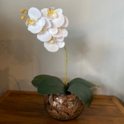 Arranjo para Mesa de Jantar Orquídeas Branca Artificial