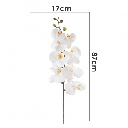 Orquídea Branca Artificial Grande para Arranjo