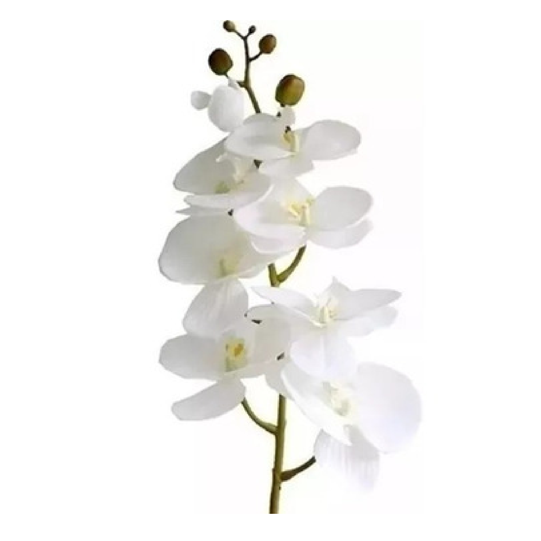 Orquídea Branca Artificial Pequena para Arranjo